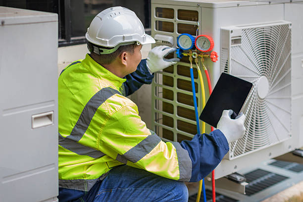 Professional Hvac technician working in Salisbury Center, NY